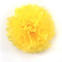 페이퍼벌룬 종이꽃 파티 노란색 5개 폼폼이 생일파티 꽃볼 공모양장식 파티꽃볼 행잉
