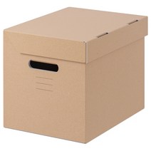 이케아PAPPIS 파피스 수납함+뚜껑 브라운 - IKEA (30, One Color, One Size