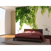 Bj 그림벽지 뷰티풀 그리너리 뮤럴벽지 JJHMA00-0010 (120x85cm), 접착UV코팅시트지(유리용)