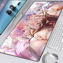 컴퓨터책상 게이밍책상 사무용책상 Re Zero 마우스 패드 게이머 대형 맞춤형 컴퓨터 HD 데스크 매트 천연, 01 1