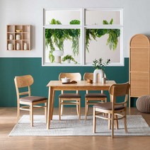 본톤 리넬 4인 원목 식탁 의자형 세트, CS064(일반의자), 내츄럴