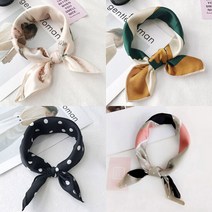 반다나 실크 트윌리 여성 쁘띠 4계절 스카프