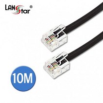 랜스타 전화선 케이블 RJ12 6P4C Black 10M, 이상품좋아요