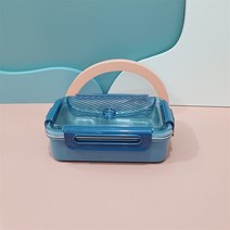 학생 사무실 근로자를위한 열 보존 도시락을위한 분할 디너 플레이트, 파란색