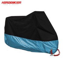 HEROBIKER 새로운 오토바이 커버 자전거 올 시즌 방수 방진 UV 보호 야외 모토 스쿠터 오토바이 레인 커버, CHINA, 4XL for 2301-2600mm, Blue
