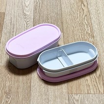 타파웨어도시락 틴틴 2단도시락 연보라, 1개