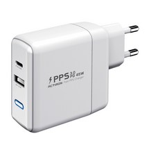 엑티몬 PD 45W PPS 3.0 2포트 멀티 고속 충전기, 화이트, 1개