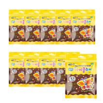 아모스 아이클레이 50g 낱개 파우치 10개 클레이 점토, 갈색