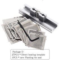 용접용품 휴대용 미니 용접 납땜 27pcs BGA 템플릿 Sik tin Fixture 주석 솔더 볼 납땜 도구 Reballing Sta, 04 Package D