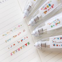 캐릭터 데코테이프 벨트 수정테이프 문구 사무용품 다이어리꾸미기 학용품 문구류, 별무늬