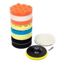 ZIO-BIZ 전동드릴용 광택패드 125mm 11종세트, 혼합색상, 10세트