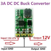 강압기 10x DC-DC 3.5A 컨버터 모듈 벅 스텝 다운 전압 레귤레이터 보드 4.5V-27V ~ 3V 5V 6V 7.5 9V 12V, 08 Output 12V