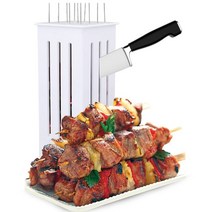 양꼬치 기계 훈제 바베큐 그릴 가정용 화로 고기 꼬치 도구 홀 쇠고기 고기 두부 꼬치 케밥 메이커 상자 주방 액세서리 도구 캠핑, 상자 막대기