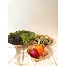 굿플레이트 고무나무 아카시아 나무 우드 그릇 샐러드볼, M