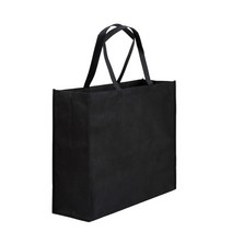 싸다구 M자형 장바구니 부직포 봉제 시장 실내화 블랙 가방 제작 부직포백 신발주머니, 부직포 봉제 M자형 블랙