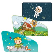차량용 마그네틱 창문 햇빛가리개 운전석 뒷자리 암막 차양막 자석 블라인드 커튼, 우주곰, 사각