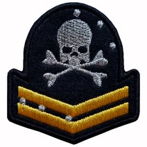 와펜 C539 - 해골 밀리터리 마크 패치 와펜