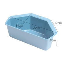 주방 싱크대 다기능 삼각형 바구니 보관 야채 과일 스폰지 랙 용품, 파란