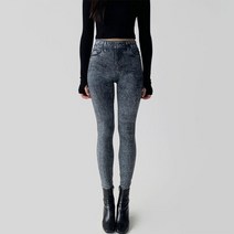 코지 여자 레트로 돌청워싱 스판좋은 스키니 레깅스