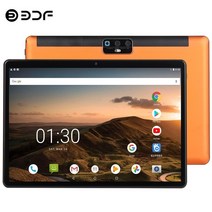 qr코드단말기 인강용태블릿 bdf 10.1 인치 태블릿 pc 2gb32gb 듀얼 sim, 홀스터 64GB tf 카드, 협력사, 오렌지