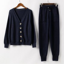 여성 스키복 보드복 쿨링방한복 상하세트 HLBCBG 여성 니트 Tracksuit 터틀넥 스웨터 캐주얼 정장 가을 겨울 2 조각 세트 바지 스포츠 슈트 Femme 의류