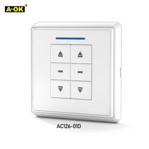 전동커튼 A-OK AC125-01/AC126-01/듀얼 벽 스위치 패널 무선 원격 컨트롤러 RF433 커튼 모터/튜브 모터, 02 AC126-02