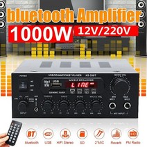av 리시버 앰프 엠프 블루투스 매장용 AV 올인원 진공관 1000w 홈 오디오 베이스 오디오 전원 디지털 hifi fm usb sd led 서브우퍼 스피커 110v 220v, 1000w 33bt