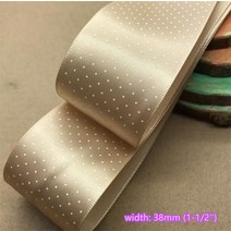10 야드를 선택하는 14 가지 색상 38mm 너비 도트 인쇄 새틴 리본 테이프 hairbow 선물 커리 팩 의류 착용 Bowknot DIY, 스타일 12