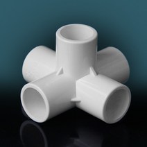 32mm 5구 pvc 파이프 연결 커넥터 집 하우스 가구 만들기 조인트 연결, 단품