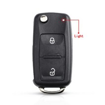 자동차키 차량용스마트키KEYYOU 2/3/4 버튼 자동차 원격 키 쉘 폭스 바겐 비틀 cc GTI Tiguan 골프 제타 Pa, 01 Model 1