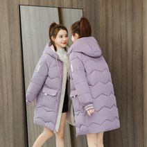 Mao여성 면화 패딩 재킷 겨울 새로운 한국어 스타일 느슨한 코튼 패딩 자켓 여성 중반 길이 두꺼운 면화 패딩 자켓
