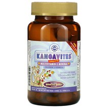 솔가 Kangavites 멀티비타민 및 미네랄 포뮬러 톡톡 튀는 베리 츄어블 120정, 4병