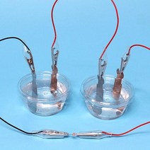 상아사이언스 SA 안전 집게 소금물 액체전지 디지털시계 LED 1인용 화학실험세트