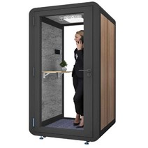 이동식 녹음 부스 가정용 소형 창고 방음부스 작업실, 1.0x1.0x2.3m-우드 그레인 블랙