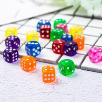달자샵 5+5 알록달록 아크릴 미니 주사위 다용도 활용 보드게임 주사위, 5Pcs+5Pcs, 그린