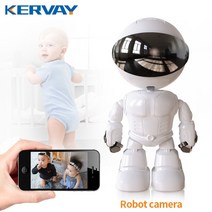 ip카메라 홈캠 CCTV 로봇 보안 ° 무선 스마트 비디오 감시 숨겨진 모니터, 흰색 로봇 추가 128g, 나는 플러그
