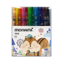 모나미 모니주 샤프식 색연필 남, 12색, 3개