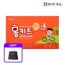 [공식] 참다한 홍삼 WCS 홍키즈 컴파운드 케이K 2단계(6~9세까지) 1박스(30포) + 쇼핑백증정 우리 아이를 위한 발효홍삼, 30포, 35ml