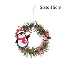 크리스마스 화환 Xmsa 벽걸이 문 장식품 펜던트 메리 홈 2020 새해 복 많이 받으세요, 07 Garlands 7