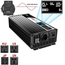 인버터 자동차 캠핑용 시거잭 2000W 순수 사인파 태양 광 DC 12V 24V 48V AC 110V 220V 디지털 디스플레이, 4.2000W LCD - 24V - 220230V