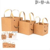 초밥 쇼핑백 기프트 박스 케이스 사각 선물백, 중 - 화이트