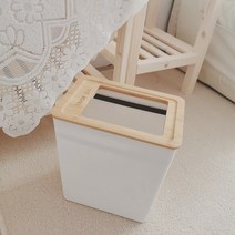 업소 감성 인테리어 나무 쓰레기통 인테리어 심플 선물 집들이 사각 오픈형 화장실 주방, 大号白色垃圾桶
