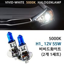 5000K 비비드화이트 현대 NF소나타트랜스폼 08-09년 전조등 상향등 하향등 안개등 자동차램프, 1세트, 5000K NF소나타트랜스폼 상향등 H1(2개1세트)