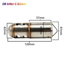 호환 오토바이 배기 파이프 이스케이프 모토 머플러 51mm 60mm S1000RR Z900 NVX 125 GSXR600 TMAX 530 Scooter Cafe Racer FZ6 P, [14] DB Killer C60mm