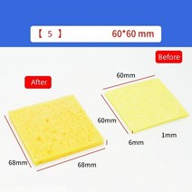 납땜 인두 청소 스폰지 고온 용접 팁 도구 및 클리너 시트, 06 5 개 60x60mm