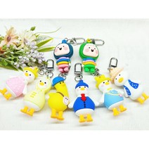 [요미키링] 우비공룡 패션 오리 키링 차키링 에어팟키링, 4.블루오리