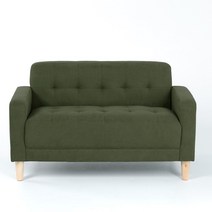 [20조한정 즉시할인쿠폰] 에보니아 모던 2인용쇼파 (인조가죽/패브릭), 패브릭 그린