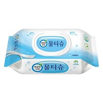 깨끗한나라 페퍼민트 물티슈 캡형, 60매, 20팩