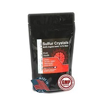 Cognitive 오가닉 Organic Sulfur Crystals 99% 퓨어 MSM Crystals – Made in USA – 1 LB Food Grade 팩 – 90 Day