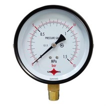 삼성계기 일반 압력계 진공계 연성계 A타입 100파이 측정공구 센서 수도배관 배관 소방배관, (선택_100파이 1bar_)